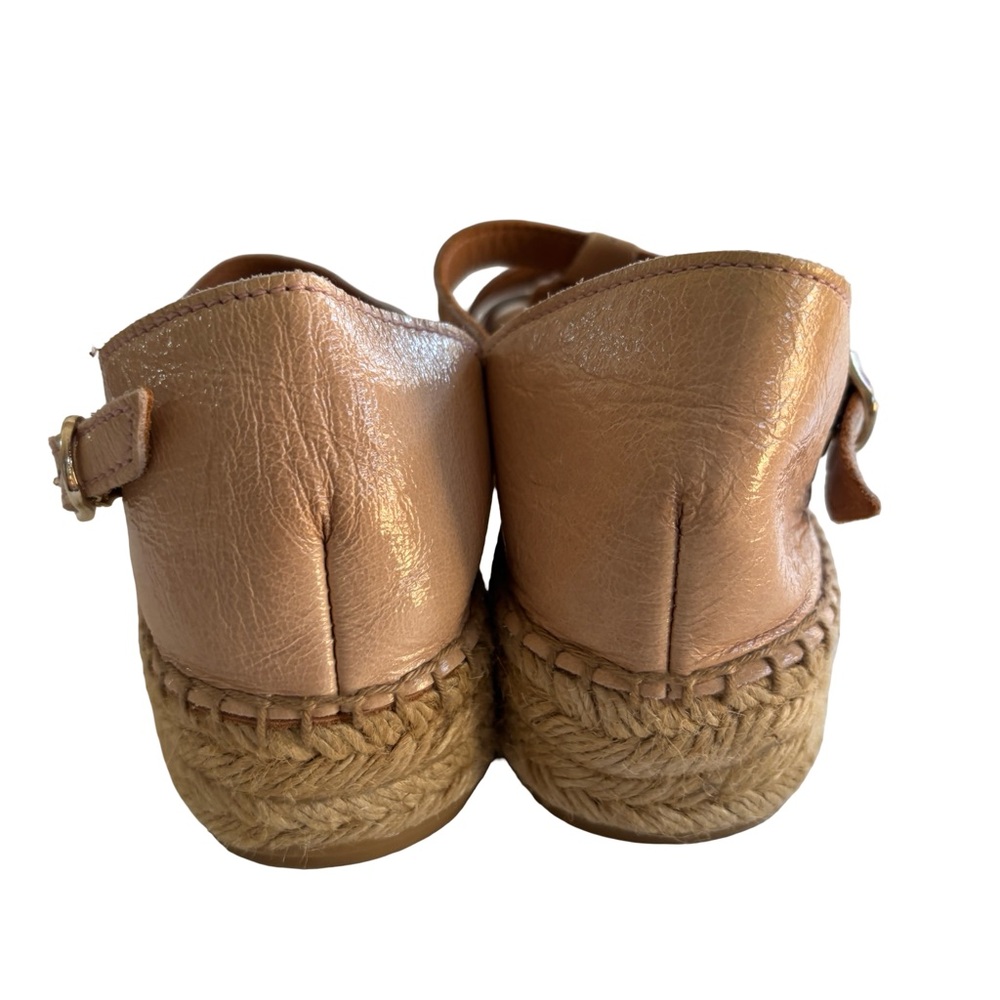 Naguisa Anthropologie Nude Leather Espadrille Sandals 40 - Picture 6 of 8